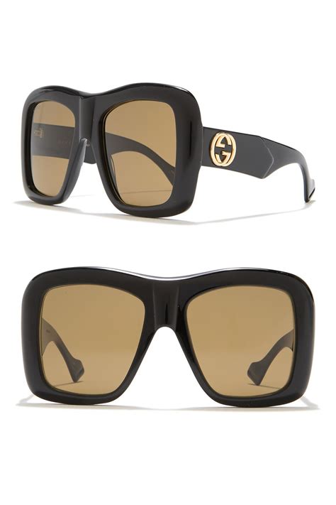 gucci oversized square frame acetate sunglasses|Gucci unisex fashion 54mm sunglasses.